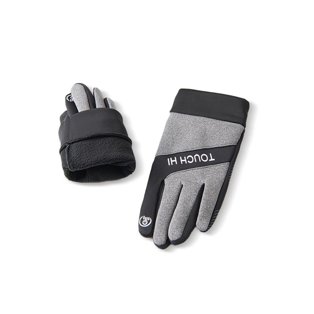 Cozy 1 Pair of Gloves Men and Women Winter Thickened Cold Touch Screen Waterproof Winter Warm Split Finger Gloves Gift