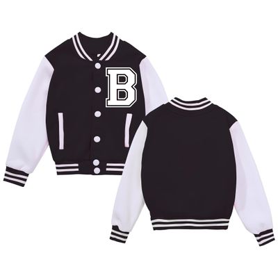 Icibgds Kids Varsity Jacket Boys Baseball Jacket Sports Outerwear Button Coat for Girls School Uniform