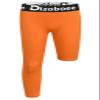 Dizoboee Youth Boys Compression Pants One Leg 3/4 Athletic Leggings for Sports Kids Basketball Tights Football Baseball Pants, Orange (Left Short) XL view 1