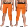 Dizoboee Youth Boys Compression Pants One Leg 3/4 Athletic Leggings for Sports Kids Basketball Tights Football Baseball Pants, Orange (Right Short) S view 2