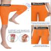Dizoboee Youth Boys Compression Pants One Leg 3/4 Athletic Leggings for Sports Kids Basketball Tights Football Baseball Pants, Orange (Right Short) S view 4