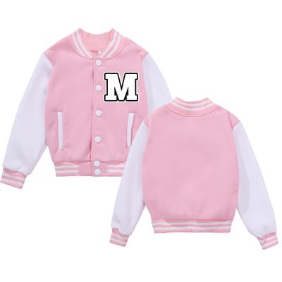 Icibgds Kids Varsity Jacket Boys Baseball Jacket Sports Outerwear Button Coat for Girls School Uniform