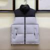 NATHGAM Women's Puffer Vest Casual Stand Collar Quilted Waistcoat Outdoor Padded Ski Vest Solid Color Full Zip Vest Jackets view 2