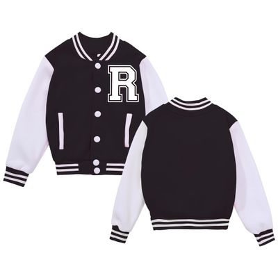 Icibgds Kids Varsity Jacket Boys Baseball Jacket Sports Outerwear Button Coat for Girls School Uniform
