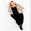 Avenue PLUS SIZE JACKET KARA BIKER IN LATTE, SIZE 22 view 2