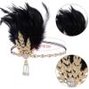 choyaxo 1920s Flapper Headpiece Set Roaring 20s Headpiece for Women view 2