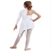 TSSOE Girls Single Long Sleeve Lace Patchwork Lyrical Dance Costume Ballroom Modern Contemporary Dress Girls03 14 Years view 2
