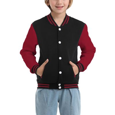NICNZQI Kids Varsity Jacket Girls Boys Baseball Jacket Bomber Coat School Jackets with Pocket