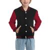 NICNZQI Kids Varsity Jacket Girls Boys Baseball Jacket Bomber Coat School Jackets with Pocket view 1