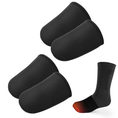 2 Pairs Toe Warmers, Neoprene Thermal Toe Warmers Sleeves, Toe Topper Liner for Warming Feet, Hunting, Cycling, Running, Hiking for Women Men (S Size)