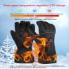 YAGTEYCLL Heated Ski Warm Gloves for Men Women, Rechargeable Electric Winter Gloves, Touch Screen Windproof Gloves for Cycling Skiing Driving Climbing Hiking Camping Running Outdoor Work Ride-A view 2