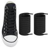 Endoto Elastic Shoe Laces for Converse High Top and Low Top Flat Stretchy Bungee Replacement Shoelaces(Color:Black,Size:70Inch) view 1