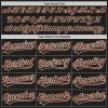 Custom Name Team Name Number Black Orange Pinstripe Black-White Authentic Women Baseball Jersey, Personalized Customized Button Down Baseball Team Shirts. view 4
