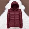 ZYXTIM Womens Winter Quilted Jackets Long Sleeve Full Zip Puffer Jacket Coats with Pockets Wine view 2
