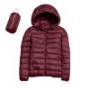 ZYXTIM Womens Winter Quilted Jackets Long Sleeve Full Zip Puffer Jacket Coats with Pockets Wine view 3