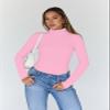 Trendy Queen Women's Turtleneck Long Sleeve Shirts Spring Fashion BasicThermal Underwear Tops Winter Clothes 2026 Pink L view 2