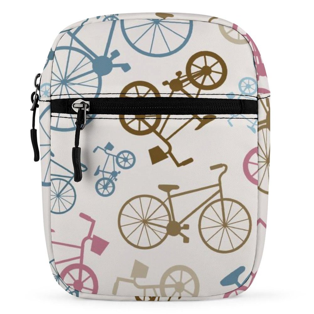 Bicycle Bikes Small Crossbody Bags Adjustable Satchel Bag Travel Shoulder Bag Crossbody Purse for Women Men