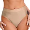 Freebily Womens Satin Panties Glossy Smooth Briefs High Waist Performance Ballet Dance Booty Shorts Coffee Medium view 3