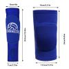 obmwang 2 Pieces Volleyball Accessories Including Volleyball Knee Pads and Arm Sleeves with Protection Pads and Thumb Hole for Women Girls Teens (Blue) view 2