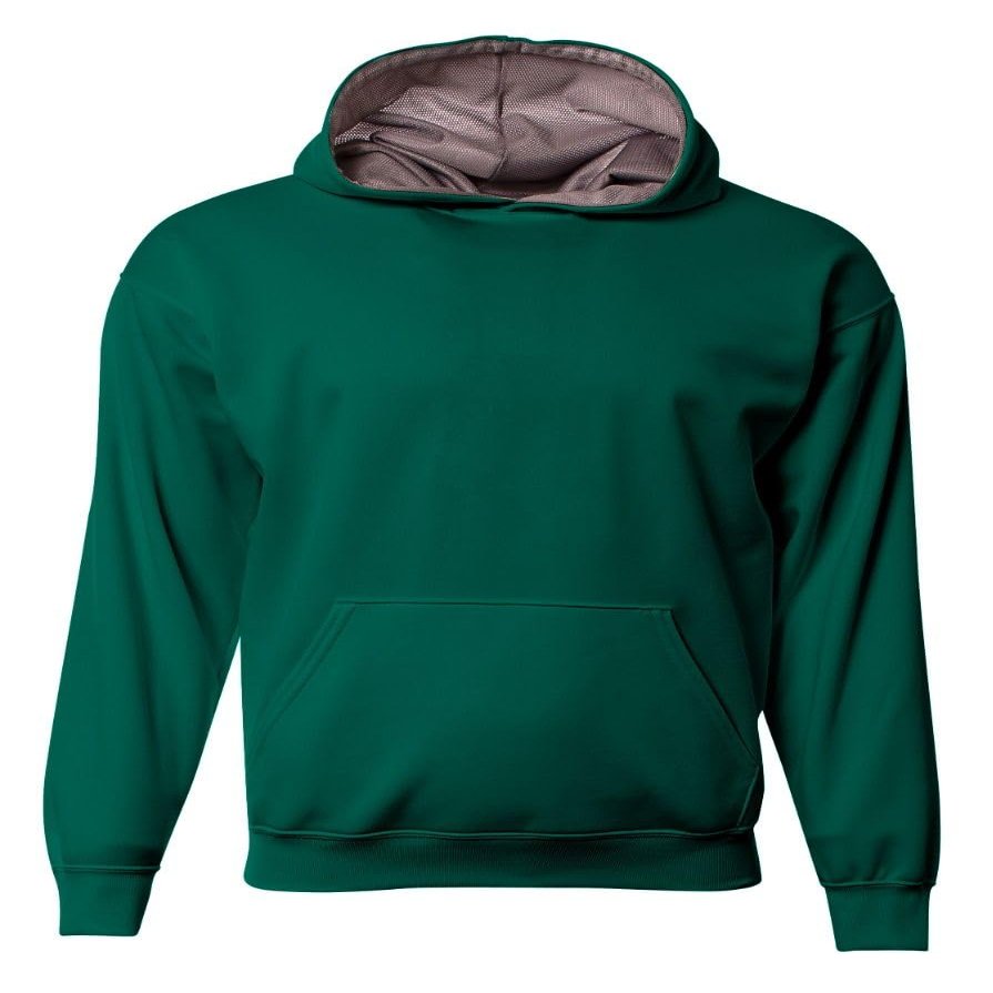 A4 Sprint Fleece Hoodie - FOREST/GRAPHITE - S