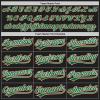 Custom Name Team Name Number Black Orange Pinstripe Kelly Green-White Authentic Women Baseball Jersey, Personalized Customized Button Down Baseball Team Shirts. view 4