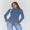 Trendy Queen Women's Turtleneck Long Sleeve Shirts Spring Fashion BasicThermal Underwear Tops Winter Clothes 2026 Haze Blue M view 2