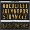Custom Name Team Name Number Black Old Gold Pinstripe Black Authentic Women Baseball Jersey, Personalized Customized Button Down Baseball Team Shirts. view 3
