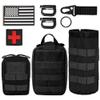 Bombrooster 9 Pcs Tactical Molle Pouches Set, Drawstring Water Bottle Bag, EDC, Medical, Waist, Phone Pouch with Essential Molle Accessories for Outdoor Enthusiasts view 1