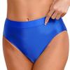 Zaldita Womens Satin Silk Panties High Cut Ballet Dance Performance Briefs Holiday Party Stage Show Blue Large view 2