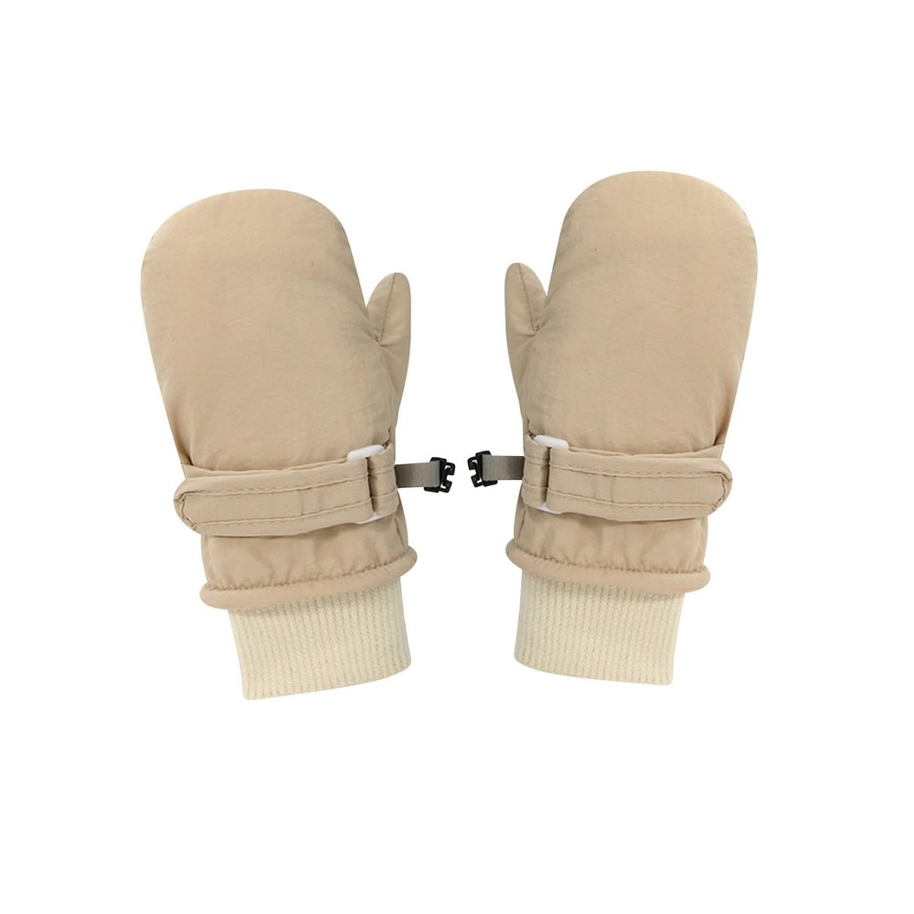 Baby Toddler Mittens Boys Girls Winter Outdoor Gloves Kids Easy-On Fleece Warm Mitterns Solid Color (A, 4-8 Years)