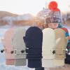 Baby Toddler Mittens Boys Girls Winter Outdoor Gloves Kids Easy-On Fleece Warm Mitterns Solid Color (A, 4-8 Years) view 2