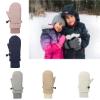 Baby Toddler Mittens Boys Girls Winter Outdoor Gloves Kids Easy-On Fleece Warm Mitterns Solid Color (A, 4-8 Years) view 4