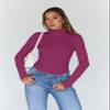 Trendy Queen Women's Turtleneck Long Sleeve Shirts Spring Fashion BasicThermal Underwear Tops Winter Clothes 2026 Fuchsia L view 2