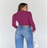 Trendy Queen Women's Turtleneck Long Sleeve Shirts Spring Fashion BasicThermal Underwear Tops Winter Clothes 2026 Fuchsia L view 4