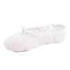 Toddler Ballet Shoes, Soft Leather Ballet Slippers, Ethnic No-Tie Ballet Shoes Dance Yoga Shoes (White-B, 10 Toddler) view 1