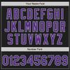 Custom Name Team Name Number Black Gray Pinstripe Purple Authentic Women Baseball Jersey, Personalized Customized Button Down Baseball Team Shirts. view 3