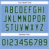 Custom Name Team Name Number Powder Blue Green-White Authentic Women Baseball Jersey, Personalized Customized Button Down Baseball Team Shirts. view 3