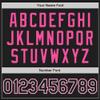 Custom Name Team Name Number Black Pink Pinstripe Black-White Authentic Women Baseball Jersey, Personalized Customized Button Down Baseball Team Shirts. view 3