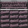 Custom Name Team Name Number Black Pink Pinstripe Black-White Authentic Women Baseball Jersey, Personalized Customized Button Down Baseball Team Shirts. view 4