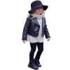 Admireme Toddler Baby Boy Girl Motorcycle Faux Leather Jackets Coat Winter Outwear PU Jacket Oblique Zipper view 1