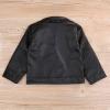 Admireme Toddler Baby Boy Girl Motorcycle Faux Leather Jackets Coat Winter Outwear PU Jacket Oblique Zipper view 4