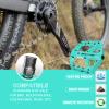BUCKLOS MTB 170mm Square Taper Crankset, 104 BCD Mountain Bike Narrow Wide Tooth Chainring 32T, Single Speed Round Black Chainring and CrankMTB Road BikeLight Green Lightweight Pedals view 4