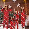 Neufigr Family Christmas Pajamas Matching Sets Holiday Sleepwear,11Red,3M view 3