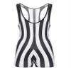 Jugaoge Mens Striped Wrestling Singlet Boxer Bodysuit Stretchy Leotard Shapewear Short Jumpsuit Black Small view 3