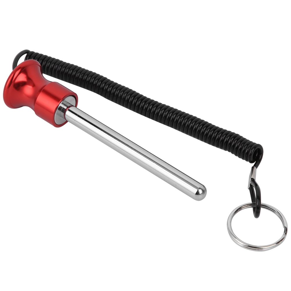 Pissente Weight Stack Pin, Aluminium Alloy Magnetic Weight Stack Pin with Pull Rope Weight Stack Replacement Gym Pin Strength Training Equipment Physical Exercise Fitness Accessories (Red)