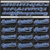 Custom Name Team Name Number Black Royal Pinstripe Royal-White Authentic Women Baseball Jersey, Personalized Customized Button Down Baseball Team Shirts. view 4