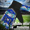 TACTIXXS Soccer Goalkeeper Gloves for Kids Boys Children Youth, Funky Football Goalie Gloves Anti Slip 4mm Latex Palm with Strong Grip (Cyan Blue, Size 5 Suitable for 9-12 Years) view 2