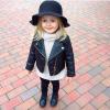 Admireme Toddler Baby Boy Girl Motorcycle Faux Leather Jackets Coat Winter Outwear PU Jacket Oblique Zipper view 2