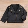 Admireme Toddler Baby Boy Girl Motorcycle Faux Leather Jackets Coat Winter Outwear PU Jacket Oblique Zipper view 3