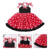 ABEWIP Baby Girls Sleeveless Tulle Dress Polka Dots Ruffle Princess Toddler Layered Tutu Dress with Hair Bow Polka Dots Red 18-24 Months view 2